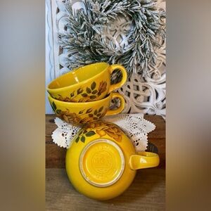 McCoy Yellow Floral Mug